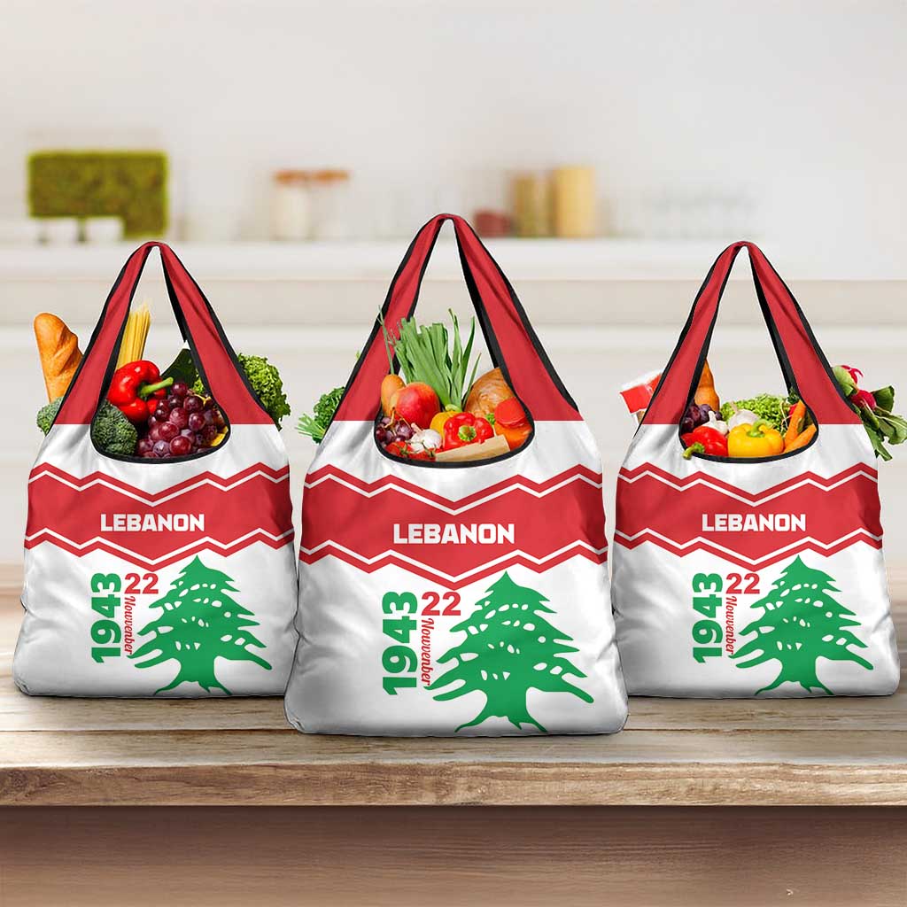 Lebanon Independence Day Grocery Bag Cedrus libani