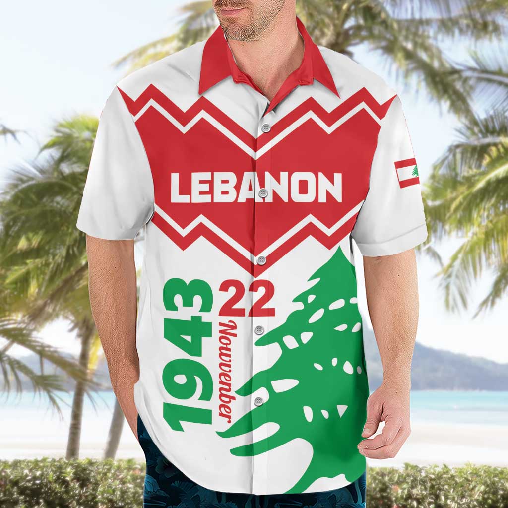 Personalized Lebanon Independence Day Hawaiian Shirt Cedrus libani - Wonder Print Shop