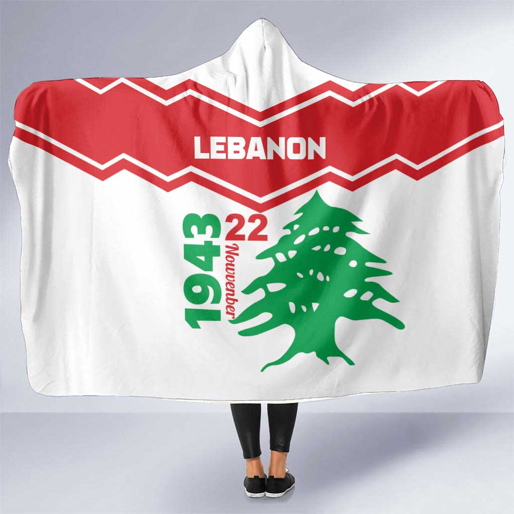 Lebanon Independence Day Hooded Blanket Cedrus libani
