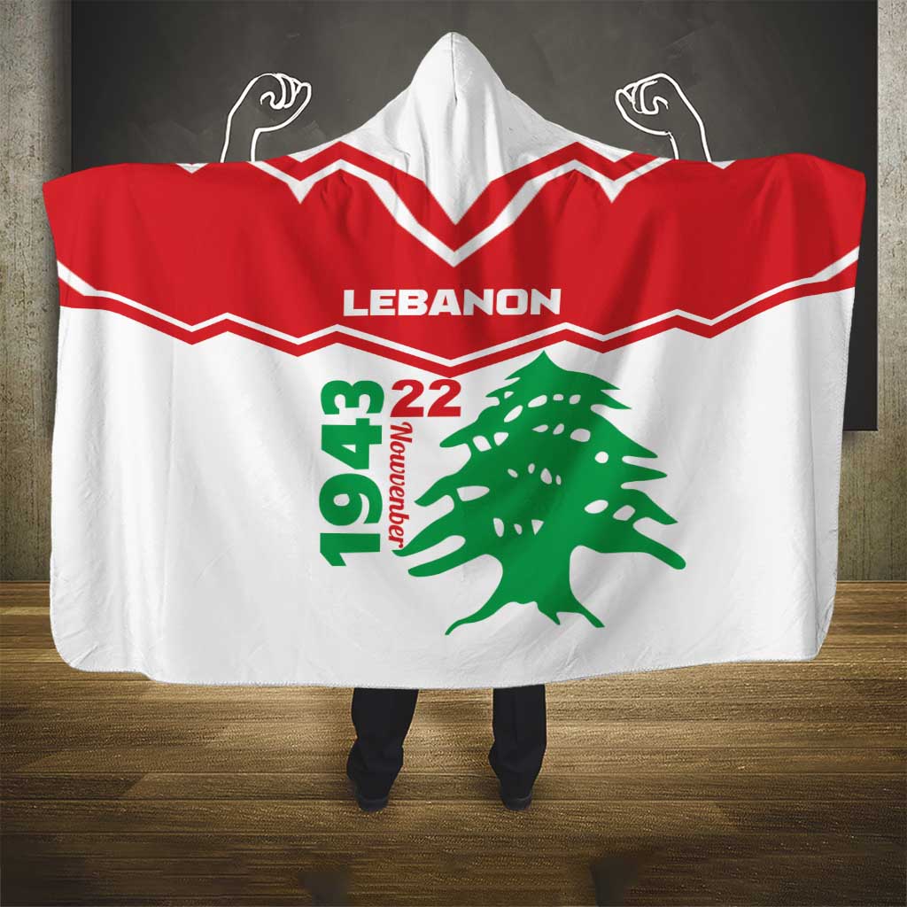 Lebanon Independence Day Hooded Blanket Cedrus libani