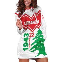 Personalized Lebanon Independence Day Hoodie Dress Cedrus libani - Wonder Print Shop