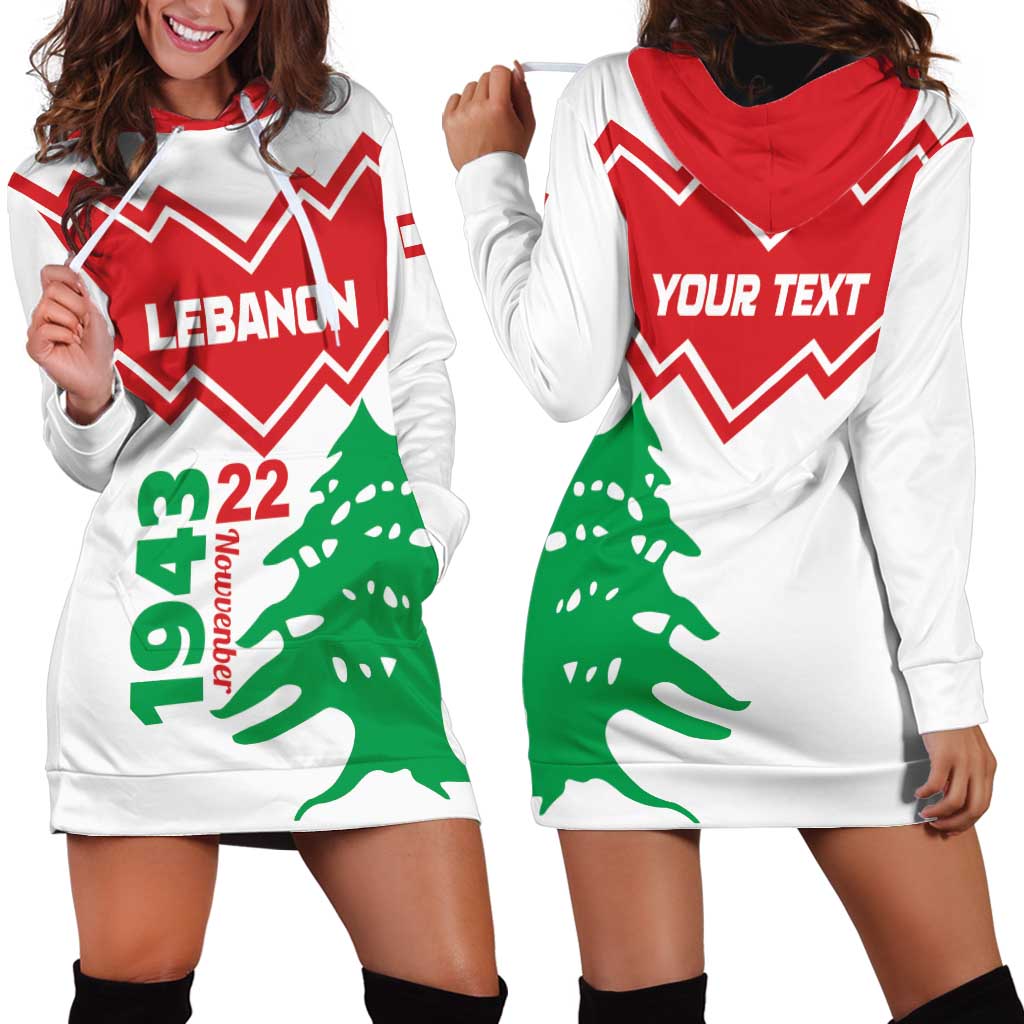 Personalized Lebanon Independence Day Hoodie Dress Cedrus libani - Wonder Print Shop