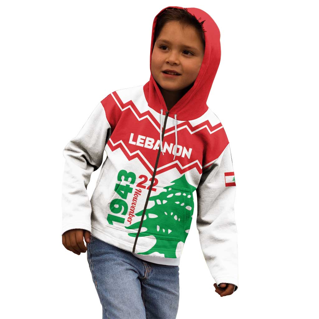 Personalized Lebanon Independence Day Kid Hoodie Cedrus libani - Wonder Print Shop