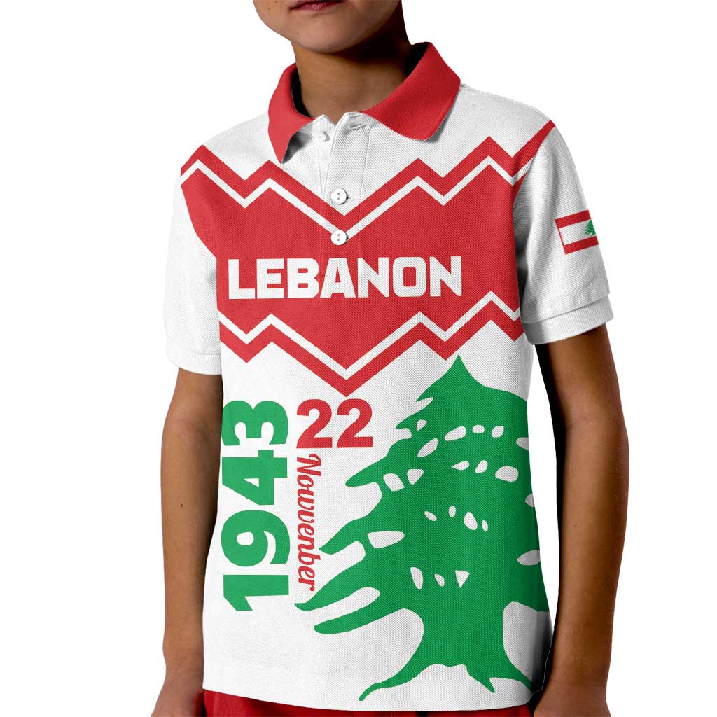 Personalized Lebanon Independence Day Kid Polo Shirt Cedrus libani - Wonder Print Shop