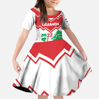 Personalized Lebanon Independence Day Kid Short Sleeve Dress Cedrus libani - Wonder Print Shop