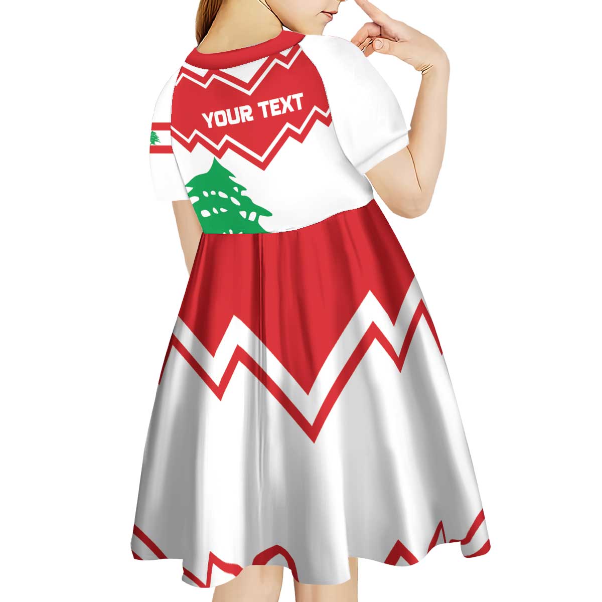 Personalized Lebanon Independence Day Kid Short Sleeve Dress Cedrus libani - Wonder Print Shop