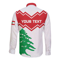 Personalized Lebanon Independence Day Long Sleeve Button Shirt Cedrus libani - Wonder Print Shop