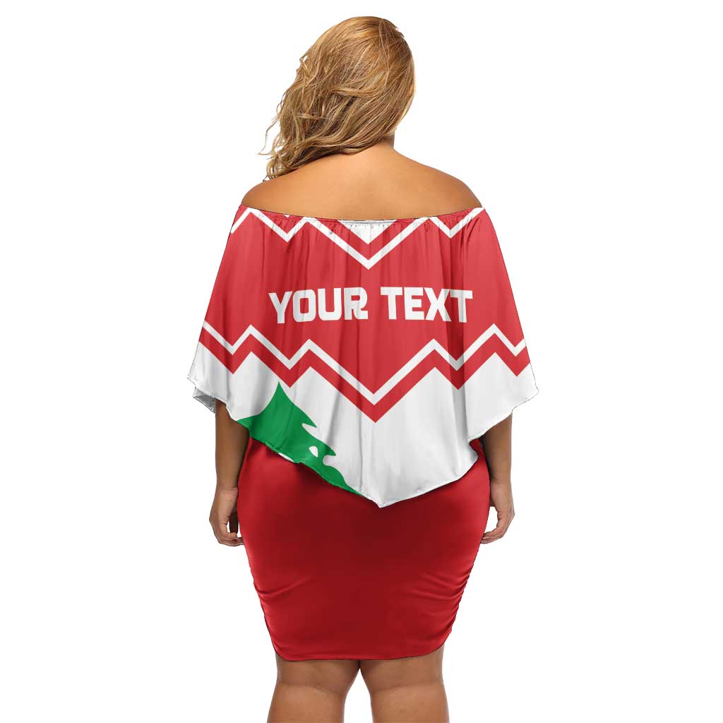 Personalized Lebanon Independence Day Off Shoulder Short Dress Cedrus libani - Wonder Print Shop