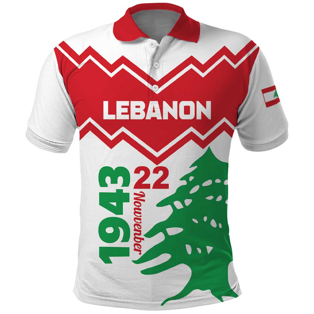 Personalized Lebanon Independence Day Polo Shirt Cedrus libani - Wonder Print Shop