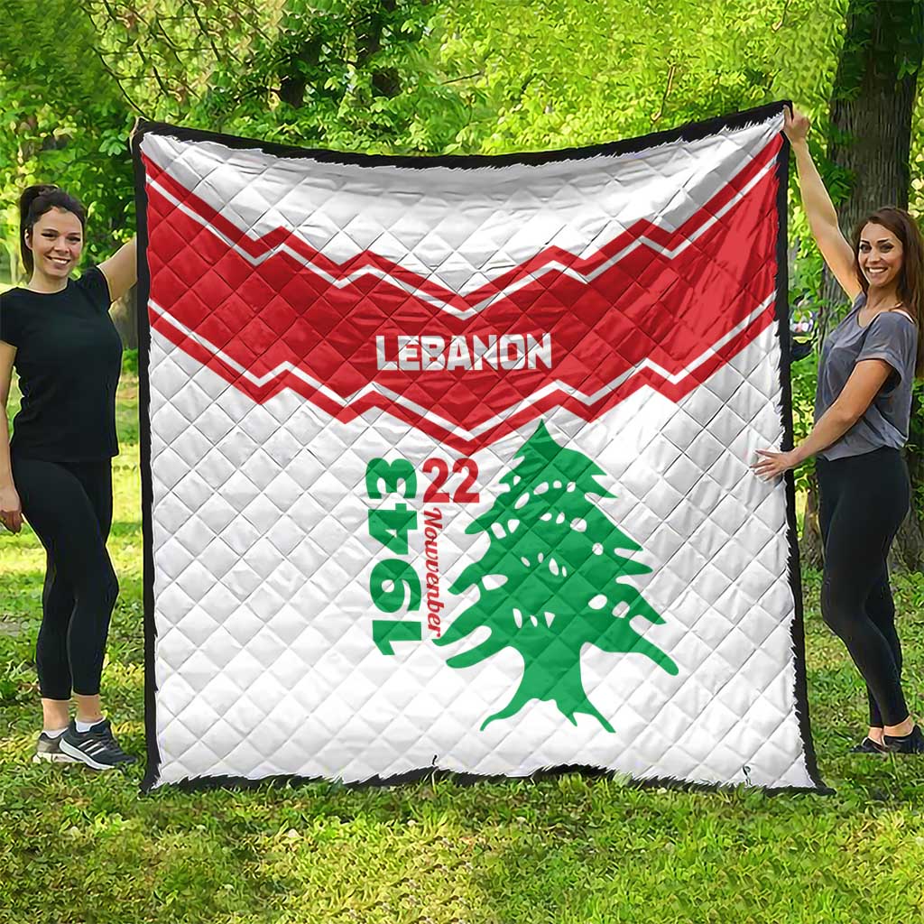 Lebanon Independence Day Quilt Cedrus libani - Wonder Print Shop