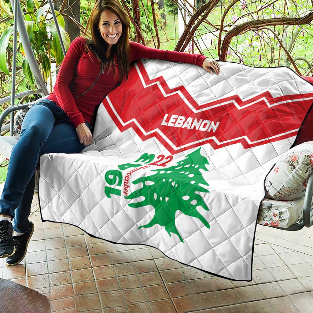 Lebanon Independence Day Quilt Cedrus libani - Wonder Print Shop