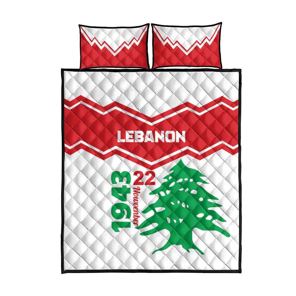 Lebanon Independence Day Quilt Bed Set Cedrus libani - Wonder Print Shop