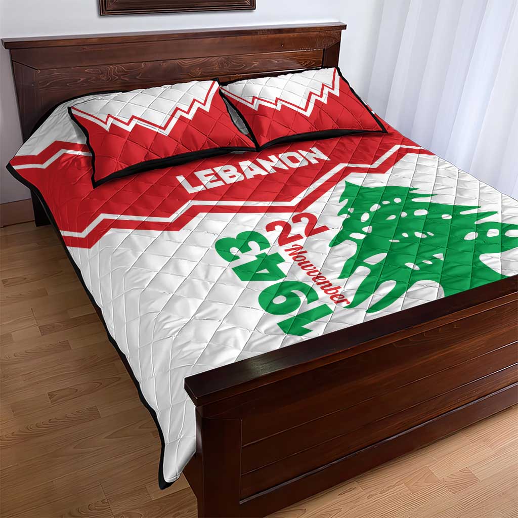 Lebanon Independence Day Quilt Bed Set Cedrus libani - Wonder Print Shop