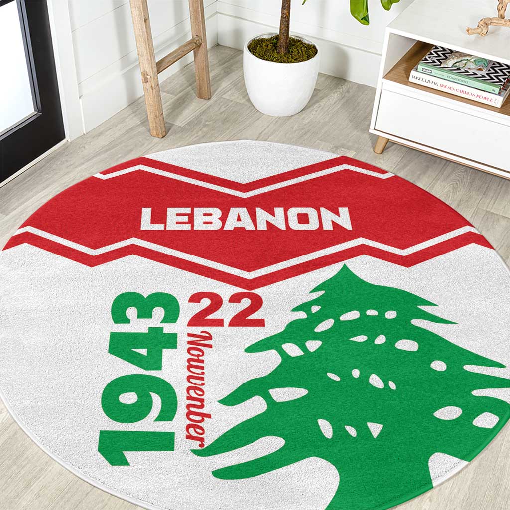 Lebanon Independence Day Round Carpet Cedrus libani