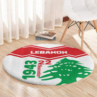 Lebanon Independence Day Round Carpet Cedrus libani