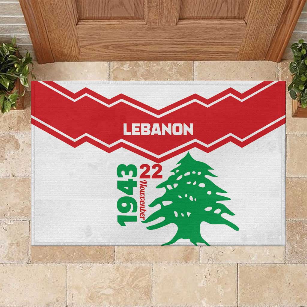 Lebanon Independence Day Rubber Doormat Cedrus libani - Wonder Print Shop