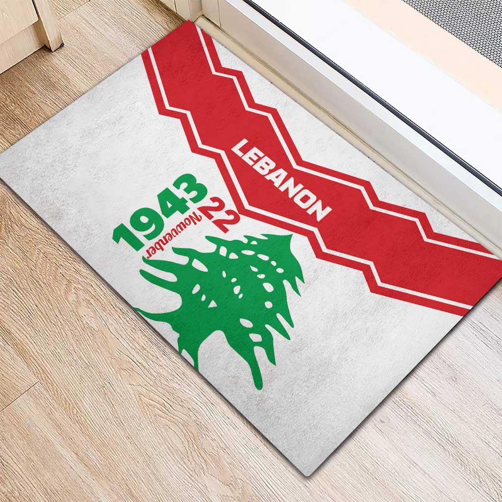 Lebanon Independence Day Rubber Doormat Cedrus libani - Wonder Print Shop
