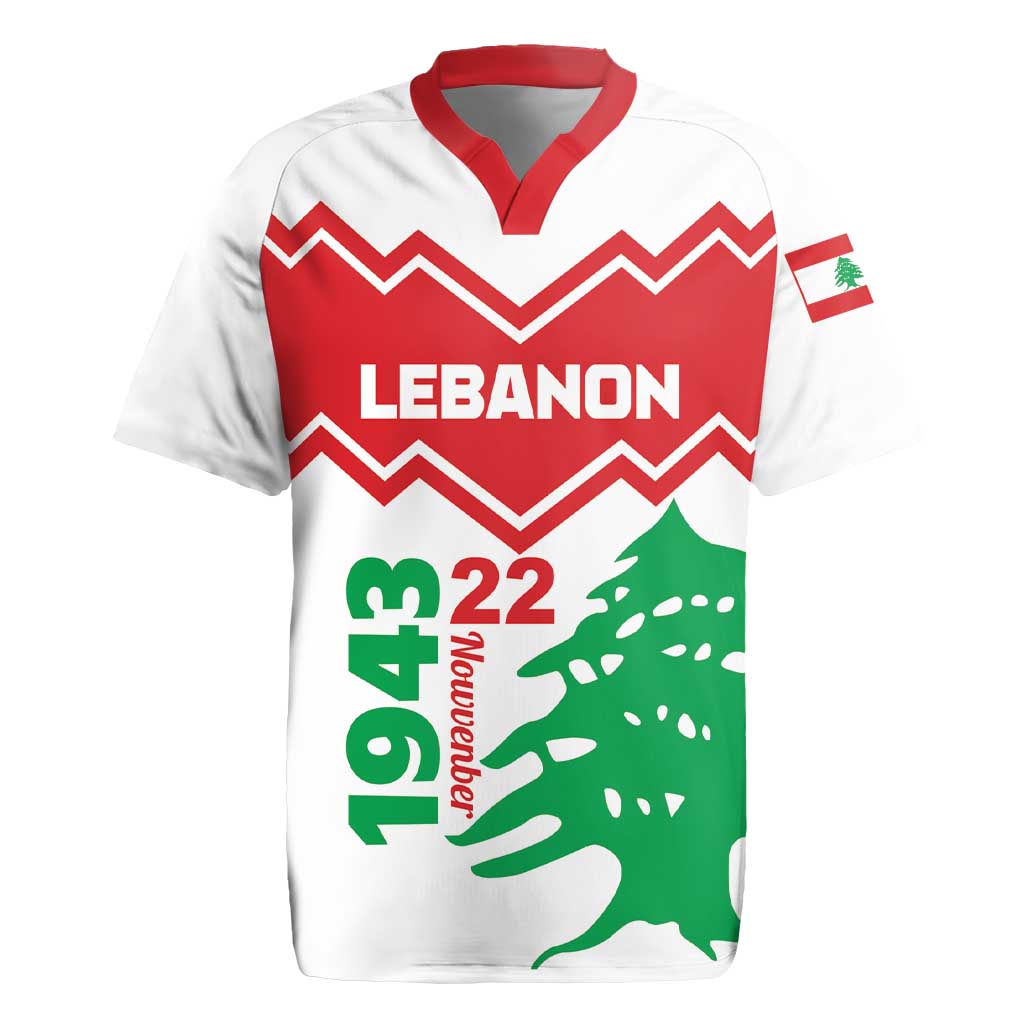 Personalized Lebanon Independence Day Rugby Jersey Cedrus libani - Wonder Print Shop
