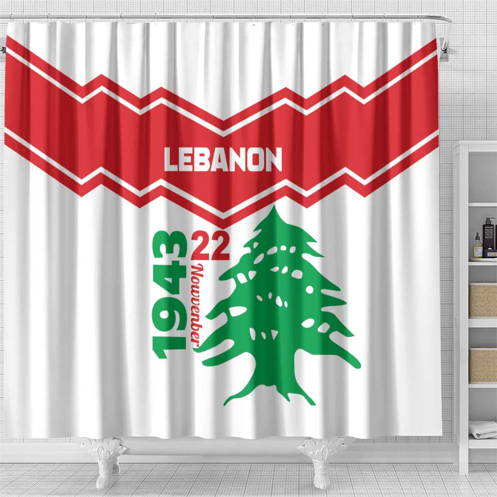 Lebanon Independence Day Shower Curtain Cedrus libani
