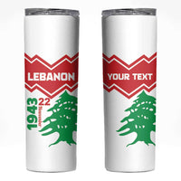 Personalized Lebanon Independence Day Skinny Tumbler Cedrus libani - Wonder Print Shop