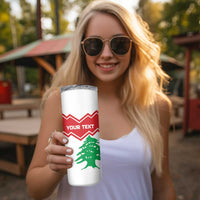 Personalized Lebanon Independence Day Skinny Tumbler Cedrus libani - Wonder Print Shop