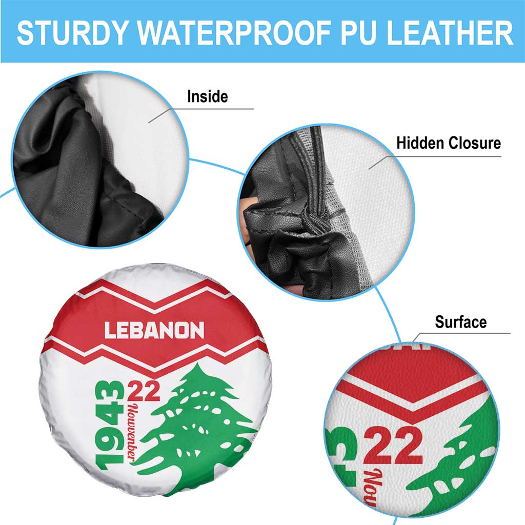 Lebanon Independence Day Spare Tire Cover Cedrus libani - Wonder Print Shop