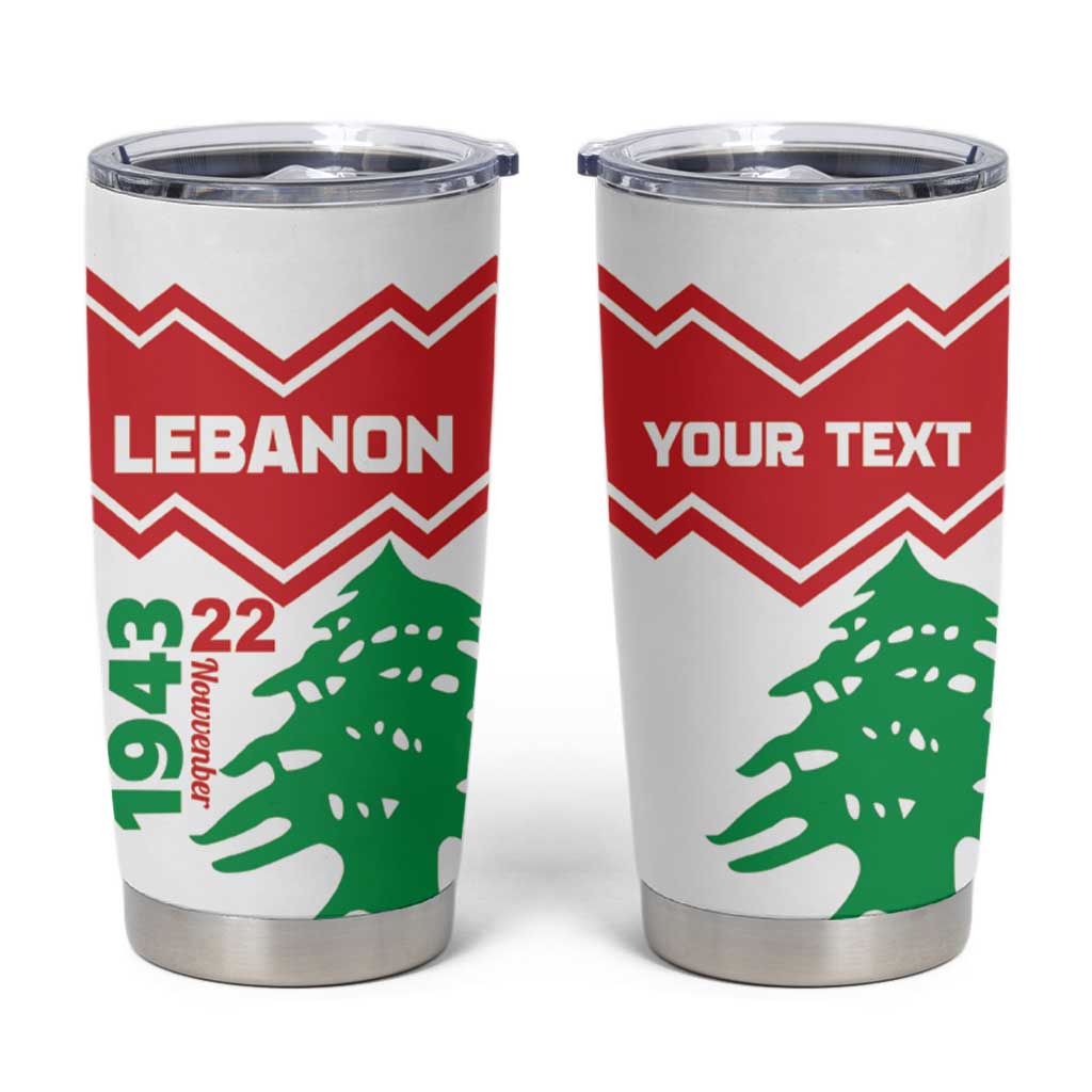 Personalized Lebanon Independence Day Tumbler Cup Cedrus libani - Wonder Print Shop