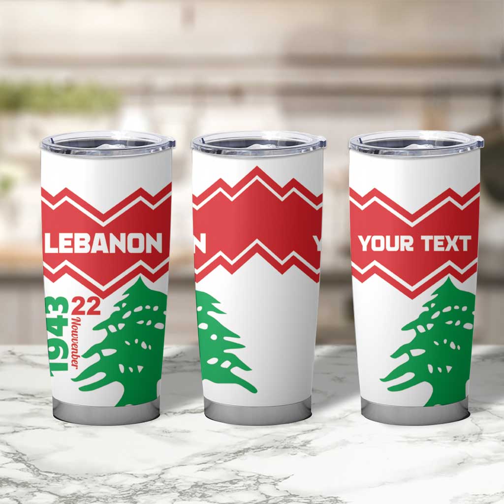 Personalized Lebanon Independence Day Tumbler Cup Cedrus libani - Wonder Print Shop