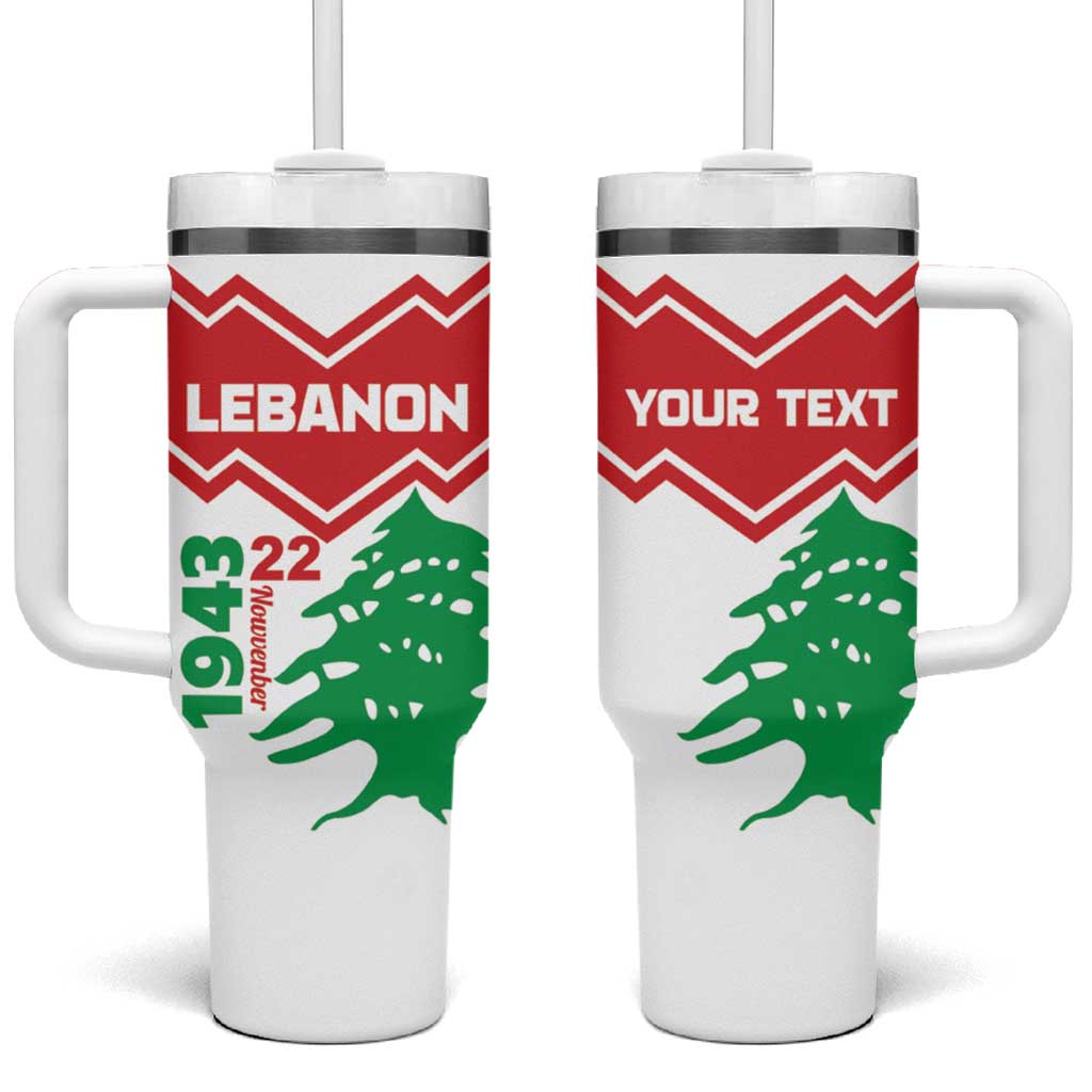 Personalized Lebanon Independence Day Tumbler With Handle Cedrus libani - Wonder Print Shop