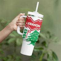 Personalized Lebanon Independence Day Tumbler With Handle Cedrus libani - Wonder Print Shop