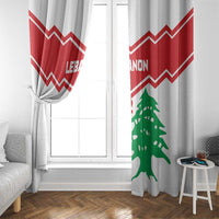 Lebanon Independence Day Window Curtain Cedrus libani - Wonder Print Shop