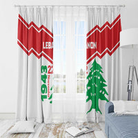 Lebanon Independence Day Window Curtain Cedrus libani - Wonder Print Shop