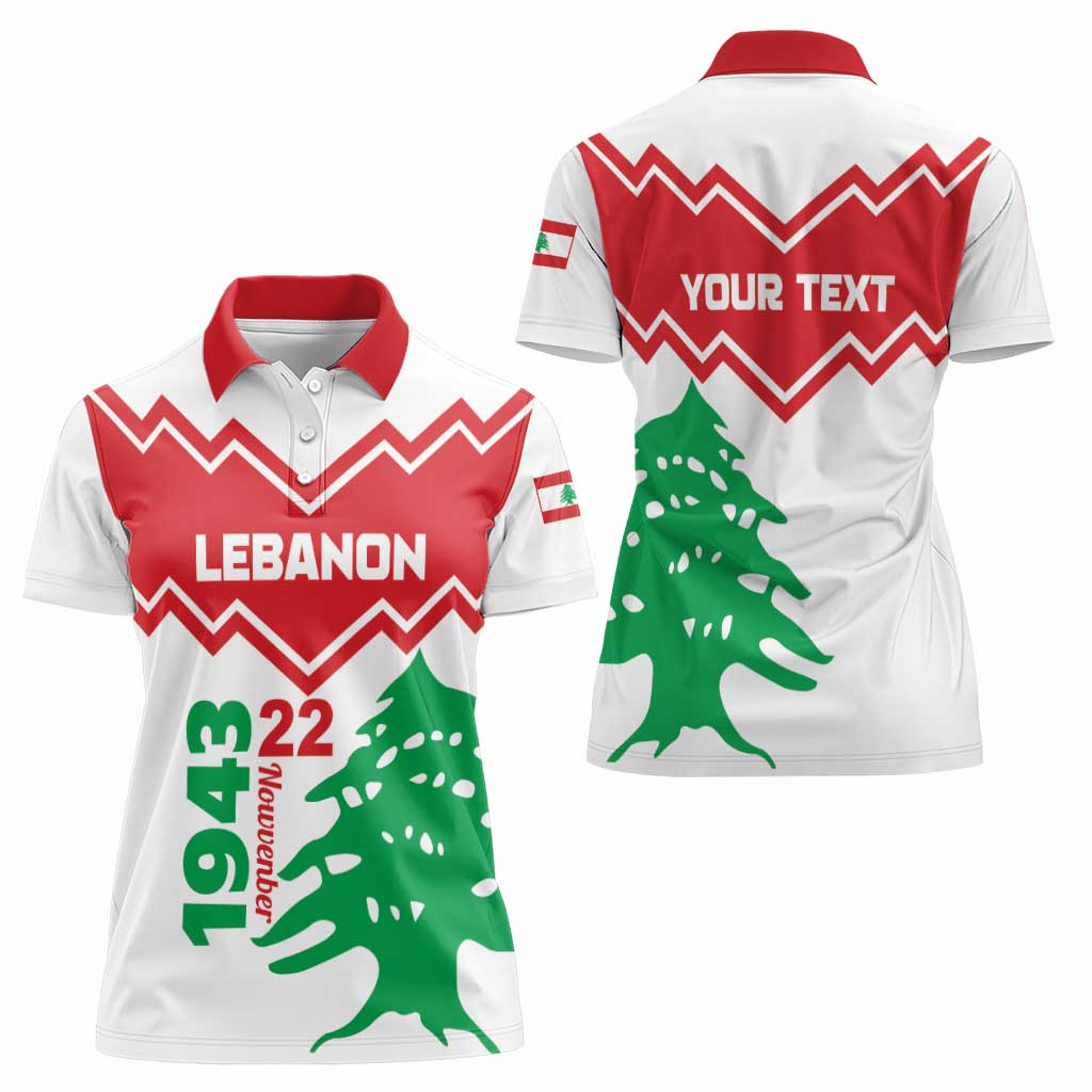 Personalized Lebanon Independence Day Women Polo Shirt Cedrus libani - Wonder Print Shop