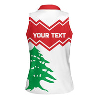 Personalized Lebanon Independence Day Women Sleeveless Polo Shirt Cedrus libani - Wonder Print Shop