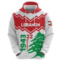 Personalized Lebanon Independence Day Zip Hoodie Cedrus libani - Wonder Print Shop