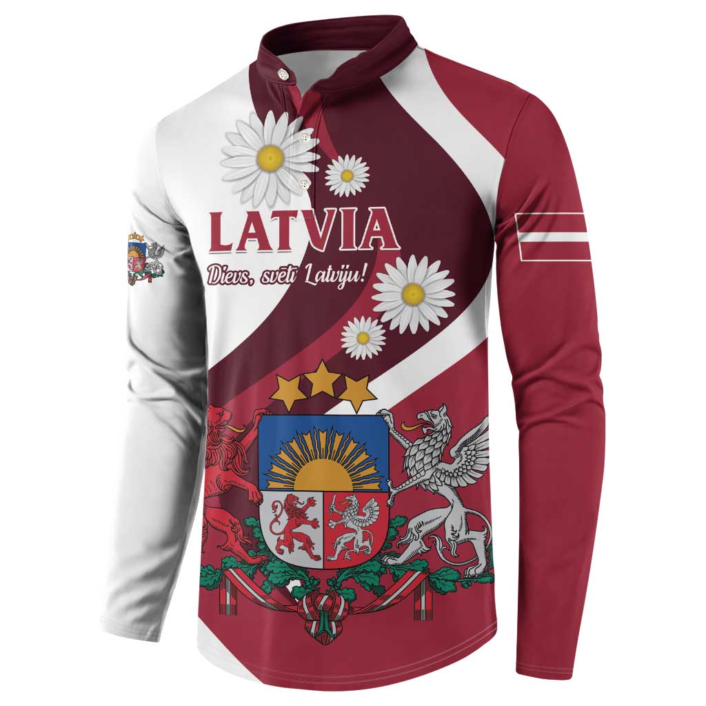 Personalized Latvia Button Sweatshirt Dievs sveti Latviju - Wonder Print Shop