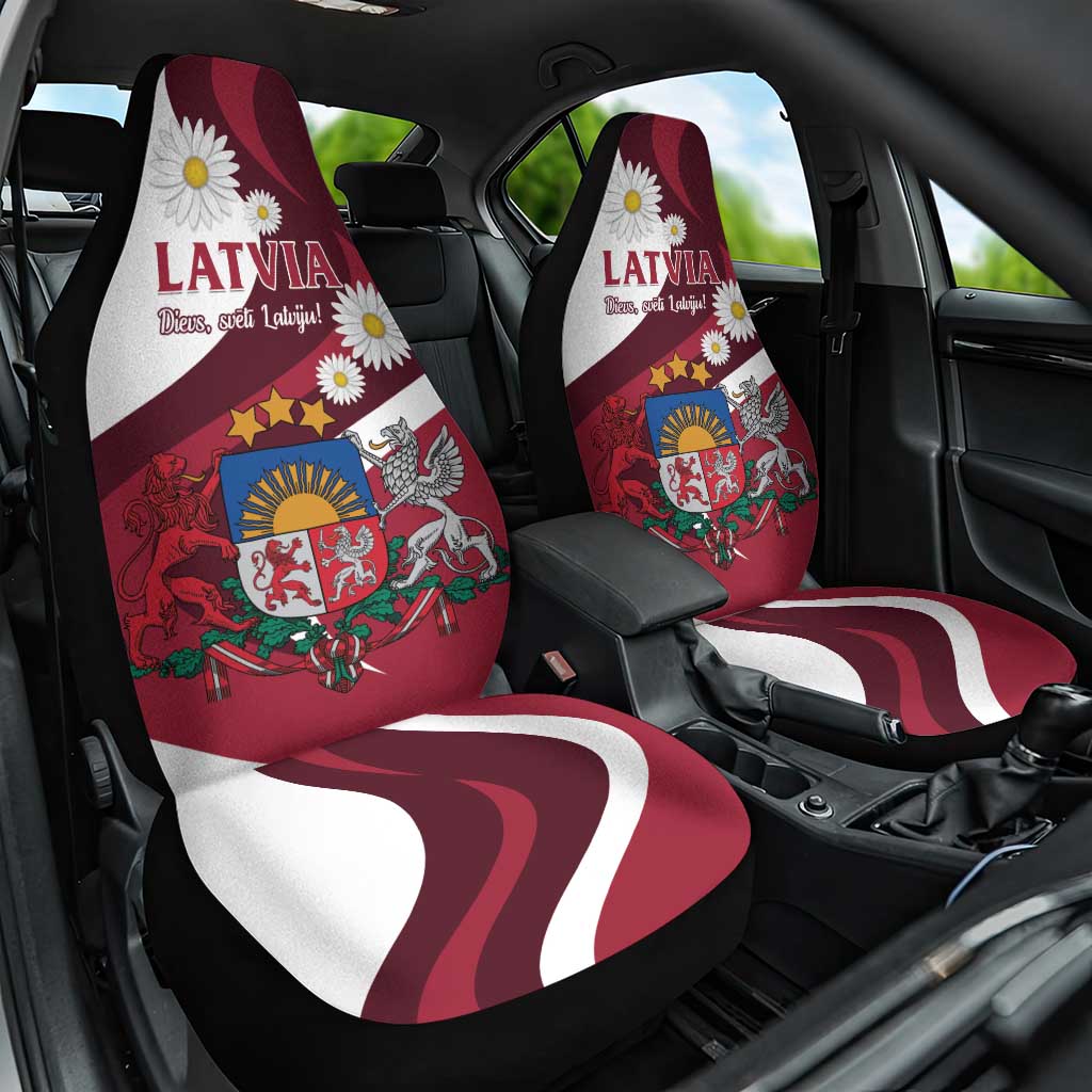 Latvia Car Seat Cover Dievs sveti Latviju - Wonder Print Shop