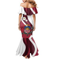 Personalized Latvia Family Matching Mermaid Dress and Hawaiian Shirt Dievs sveti Latviju - Wonder Print Shop