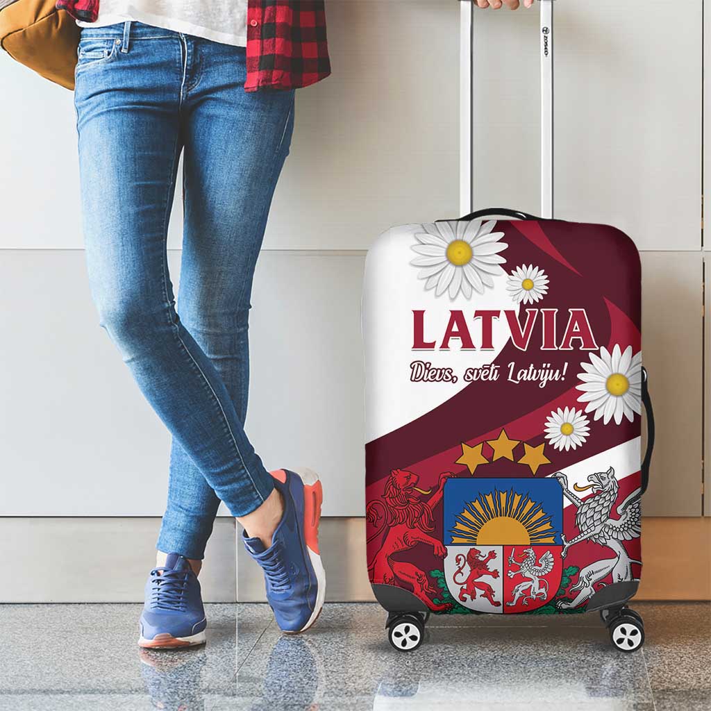 Latvia Luggage Cover Dievs sveti Latviju - Wonder Print Shop
