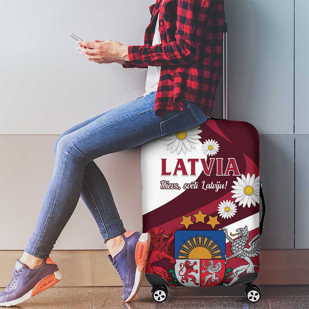 Latvia Luggage Cover Dievs sveti Latviju - Wonder Print Shop