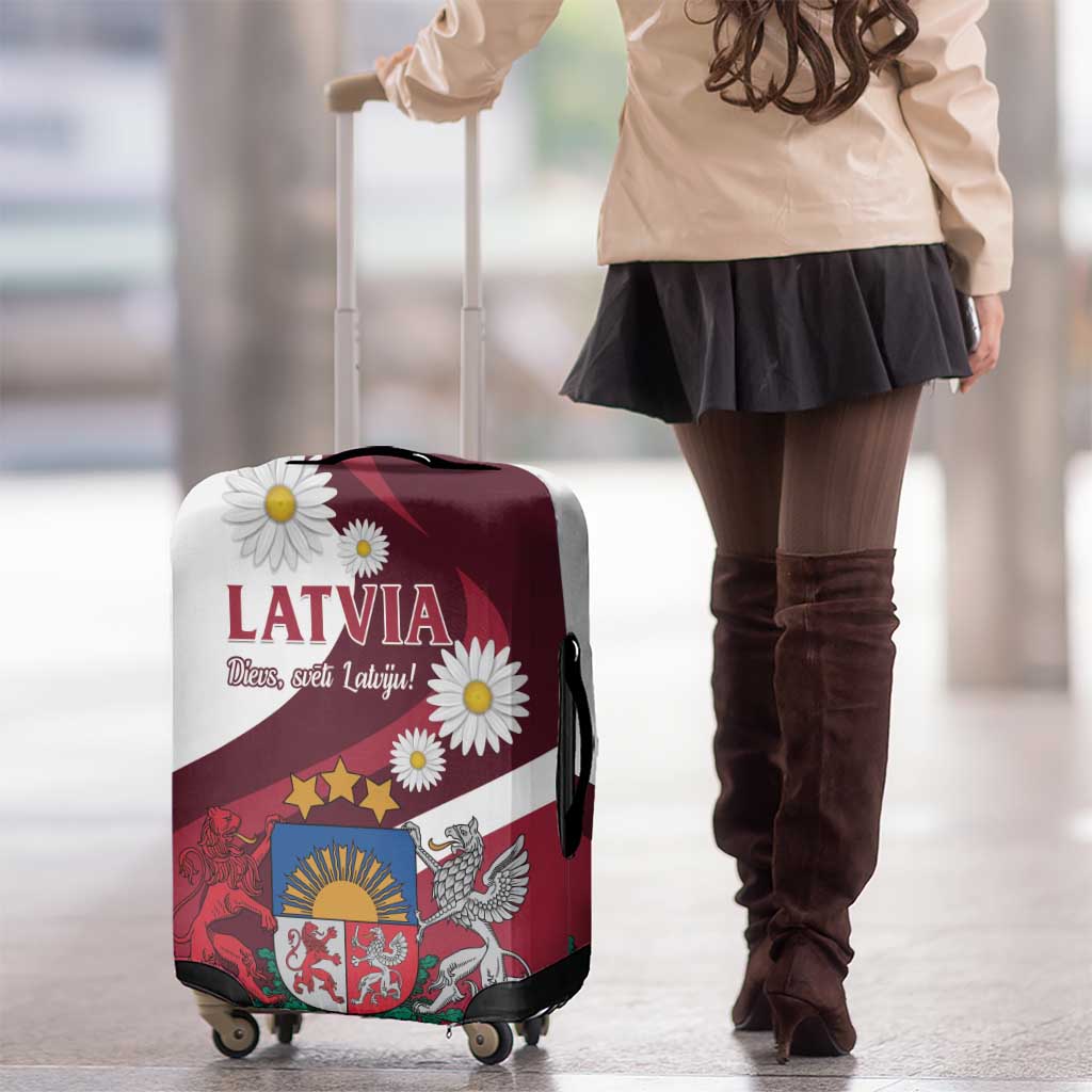 Latvia Luggage Cover Dievs sveti Latviju - Wonder Print Shop