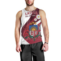 Personalized Latvia Men Tank Top Dievs sveti Latviju - Wonder Print Shop