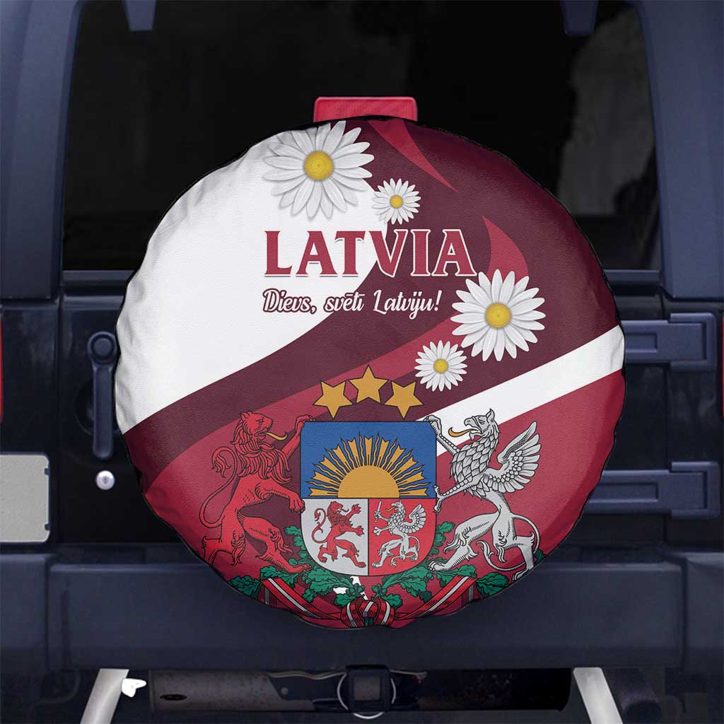 Latvia Spare Tire Cover Dievs sveti Latviju - Wonder Print Shop