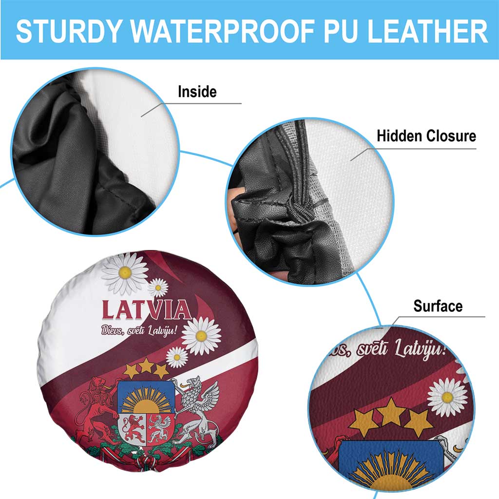 Latvia Spare Tire Cover Dievs sveti Latviju - Wonder Print Shop