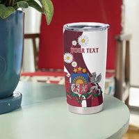 Personalized Latvia Tumbler Cup Dievs sveti Latviju! - Wonder Print Shop