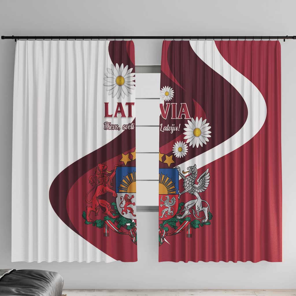 Latvia Window Curtain Dievs sveti Latviju - Wonder Print Shop