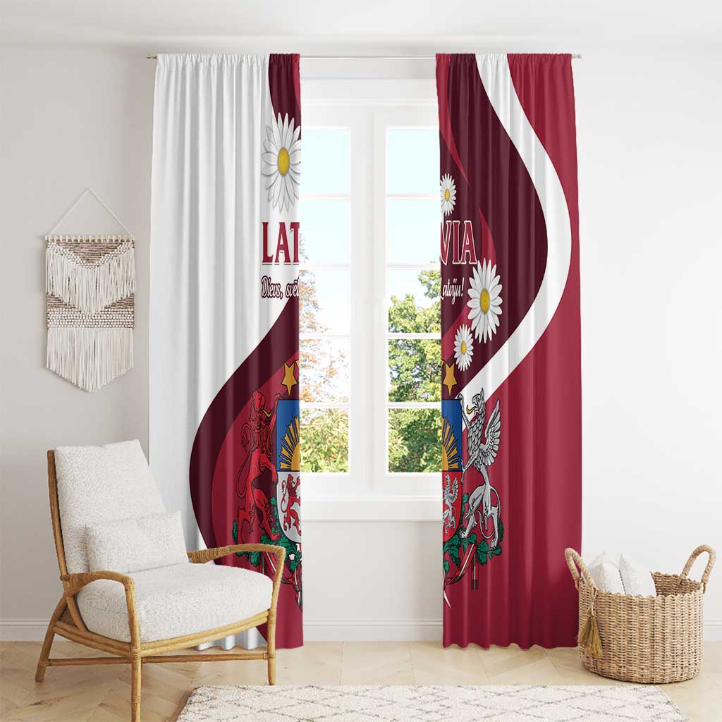 Latvia Window Curtain Dievs sveti Latviju - Wonder Print Shop