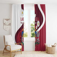Latvia Window Curtain Dievs sveti Latviju - Wonder Print Shop