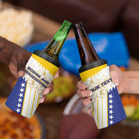 Personalized Bosnia and Herzegovina 4 in 1 Can Cooler Tumbler Stars With Golden Lily - Wonder Print Shop