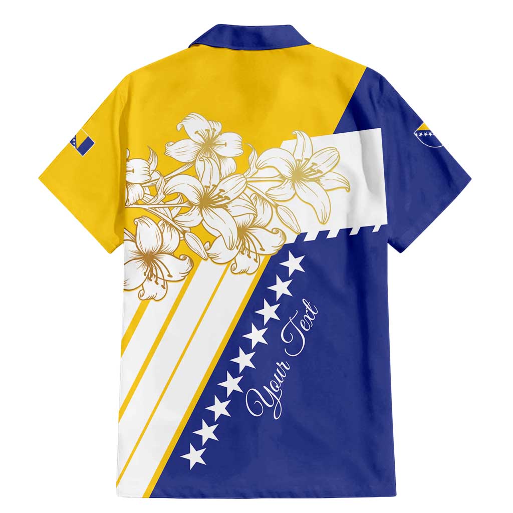Personalized Bosnia and Herzegovina Family Matching Mermaid Dress and Hawaiian Shirt Stars With Golden Lily - Wonder Print Shop